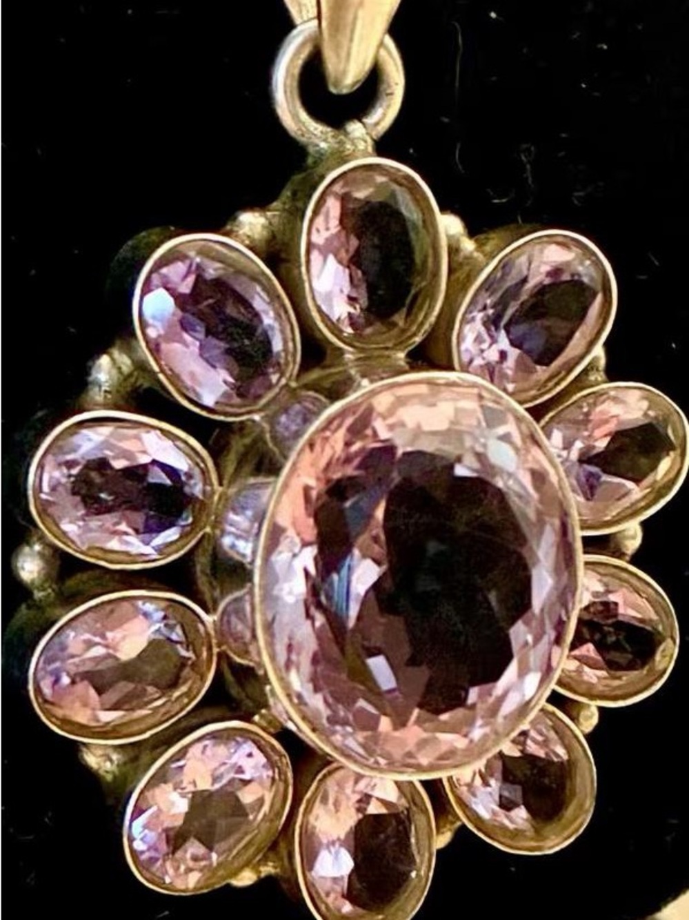 VINTAGE SS, NOS, STUNNING 15 -25 CARATS chunky Amethyst Pendant ONLY.